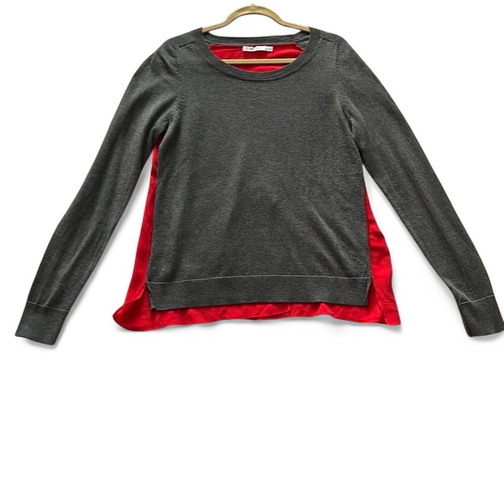 Bailey 44 Red and Gray Knit Top